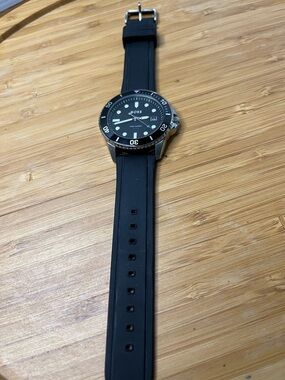 175 Boss Stainless Steel Watch with Black Silicone Strap with original tag
